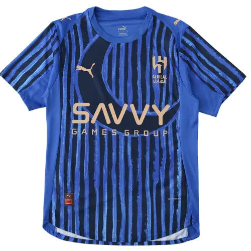 camisa al-hilal 2025, uniforme titular al-hilal, mundial de clubes 2025, camisa azul arábia saudita, futebol asiático, escudo bordado al-hilal, al-hilal 2025/26, camisa torcedor al-hilal, copa do mundo de clubes

