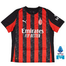 camisa milan 2025, manto rubro-negro milan, uniforme milan torcedor, escudo bordado ac milan, camisa serie a 25/26

