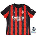 camisa milan 2025, manto rubro-negro milan, uniforme milan torcedor, escudo bordado ac milan, camisa serie a 25/26

