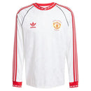 camisa manchester united 1990, manga longa, uniforme histórico da cup winners’ cup, retrô vermelho, sir alex ferguson, futebol inglês, torcedor

