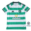 camisa celtic 2025, camisa verde e branca futebol, escudo bordado celtic, uniforme escocês 25/26, camisa torcedor celtic glasgow