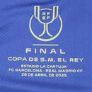 camisa barcelona copa do rei, barcelona 2025 final, patch copa do rei, escudo bordado barcelona, camisa azul grená barça, manto torcedor barcelona