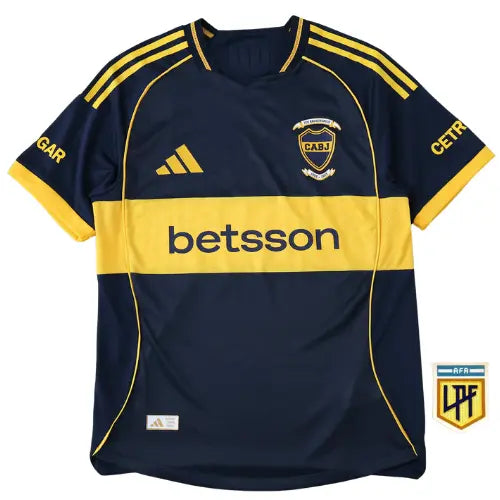 camisa boca juniors 2025, versão jogador boca juniors, uniforme titular boca, camisa slim fit boca, futebol argentino, camisa azul e amarela boca, la bombonera, boca juniors 2025/26, camisa elite boca, camisa masculina boca juniors

