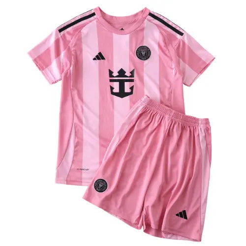 camisa inter miami rosa 2025, uniforme infantil mls, kit inter miami kids, escudo inter miami bordado, camisa rosa futebol, futebol americano infantil