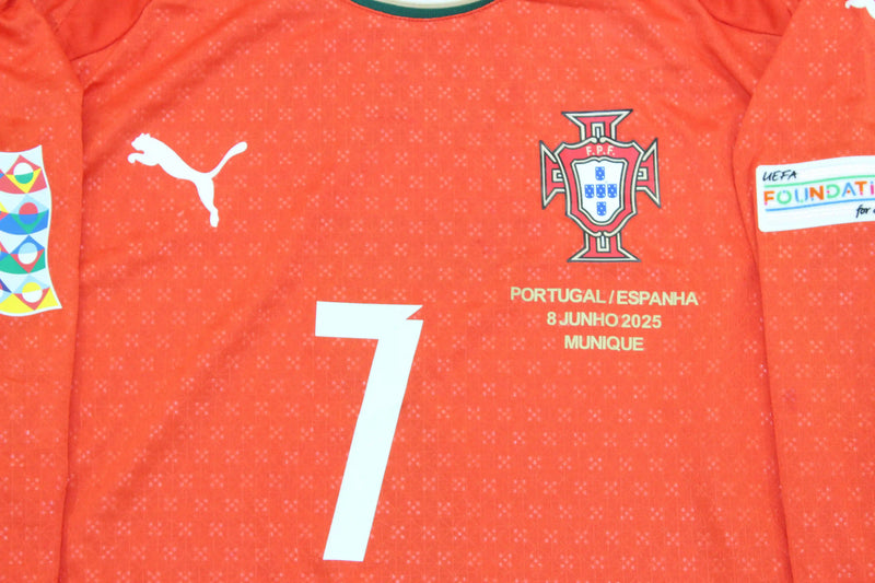 camisa portugal 2025, final liga das nações, ronaldo 7 portugal, manga longa portugal, camisa torcedor portugal, portugal 2025/26, cr7 portugal, camisa vermelha portugal, uniforme portugal ronaldo

