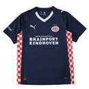 Camisa PSV II 2025 2026, uniforme reserva PSV Eindhoven, escudo bordado, modelo moderno com base escura, camisa alternativa clube holandês

