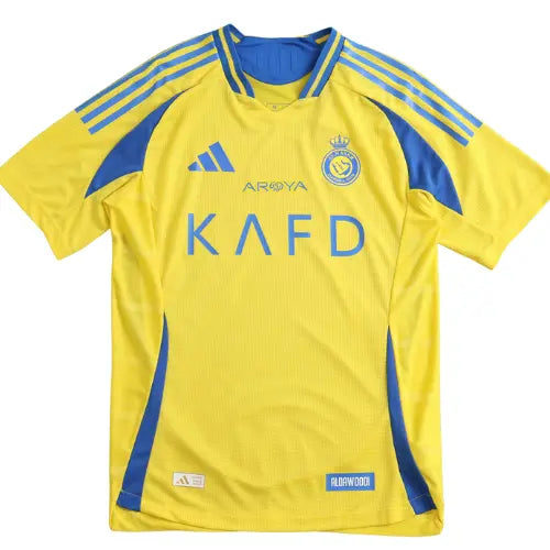 camisa al nassr 2024, versão jogador al nassr, escudo emborrachado, uniforme de alta performance, futebol árabe, camisa dry fit al nassr


