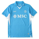 camisa napoli 2024, camisa torcedor napoli, azul celeste, escudo napoli, uniforme napoli, manto napolitano, futebol italiano