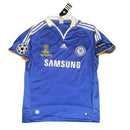 camisa retrô chelsea 2008, uniforme titular clássico, final champions league, futebol inglês, azul chelsea, manto histórico, versão torcedor

