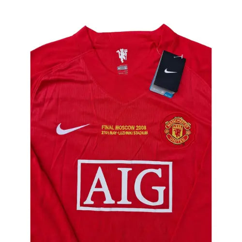 Camiseta del Retrô Manchester United I 2008 - Manga larga (Versão Final UCL 2008)