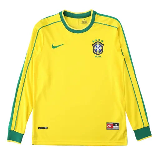 Camiseta Retrô Seleção Brasileira I 1998- Manga larga